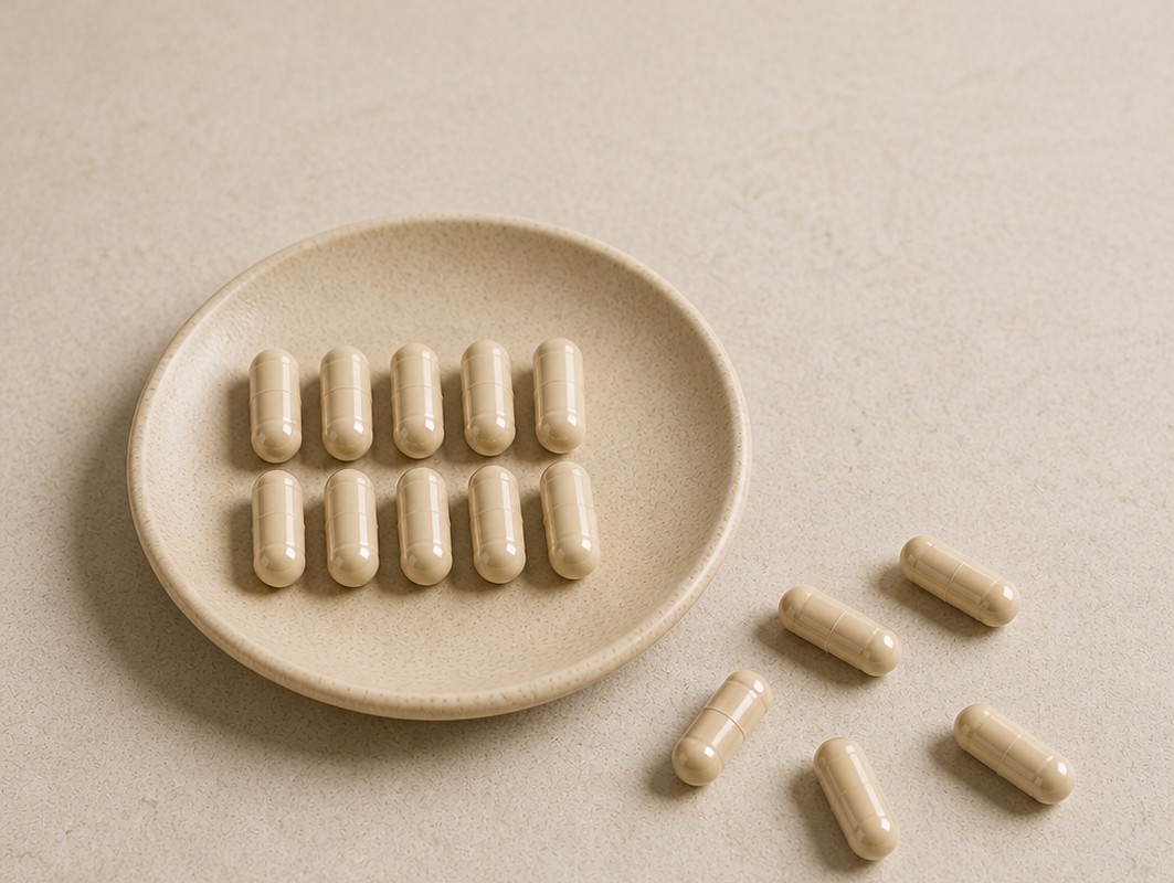 capsule on the plate
